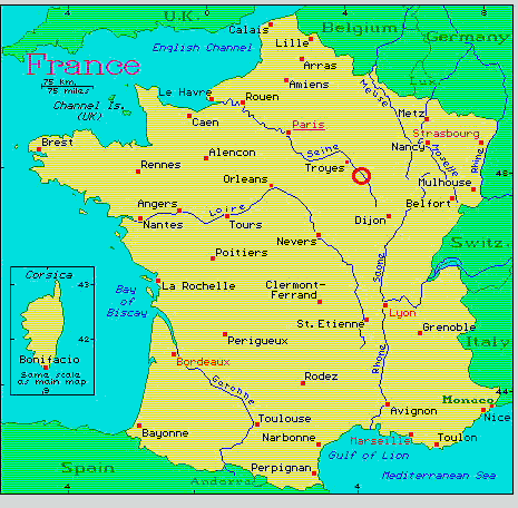 3. Mapa da França atual