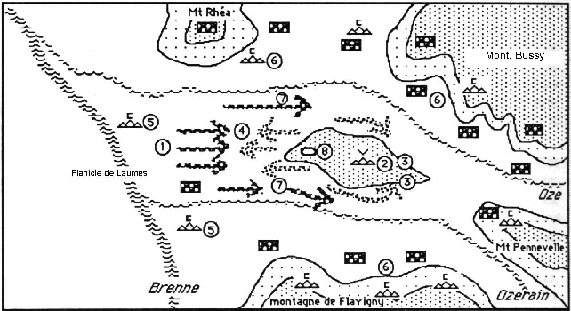10. Mapa da primeira batalha de Alésia