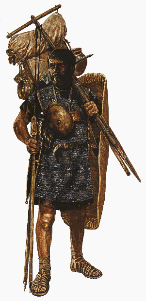 12. Legionário romano com seu equipamento