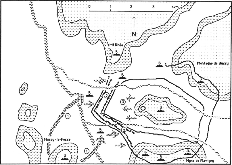 19. Mapa da terceira batalha de Alésia